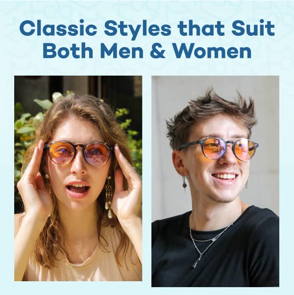 Foxmans Stylish Blue Light Blocking Glasses for Men & Women | Protection Against Computer & Digital Eye Strain, Dry Eyes, Headaches & Blurry Vision | UK Brand Lennon Triple Bundle Clipons - BeesActive Australia
