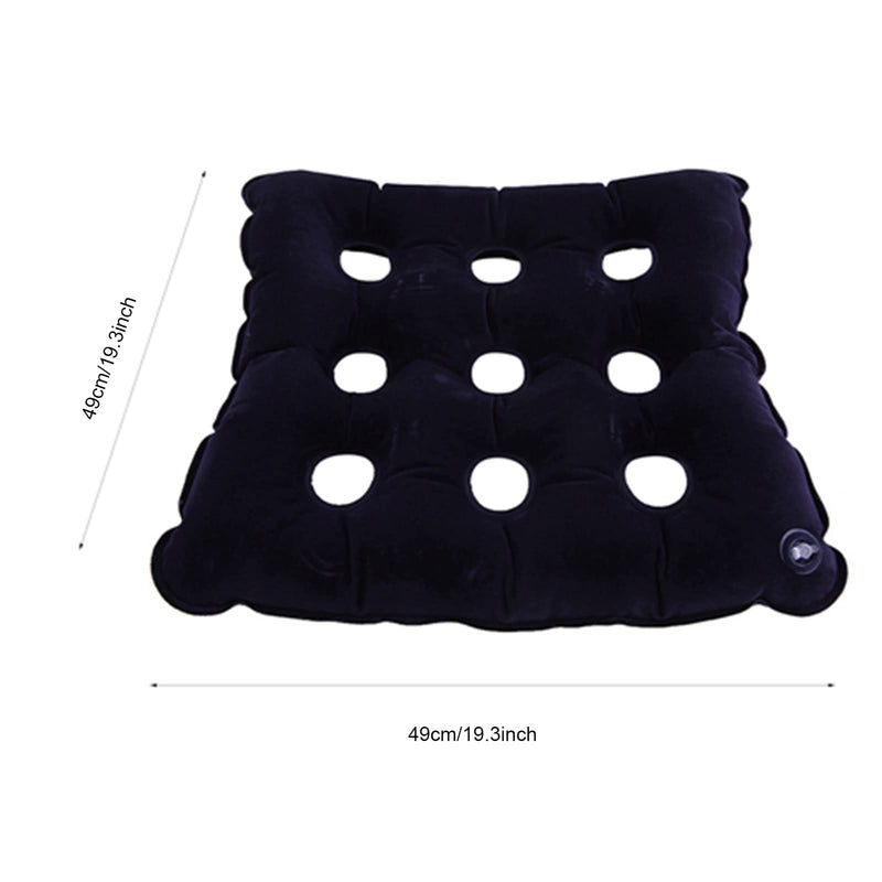 Honiwu Pressure Sore Prevention Inflatable Cushion, Square Cushion Seat for Pressure Sores, Non-bedsores Cushion with Bonus Air Pump, Inflatable Cushion for Wheelchair Office Chair Car (Dark Blue) Dark Blue - BeesActive Australia