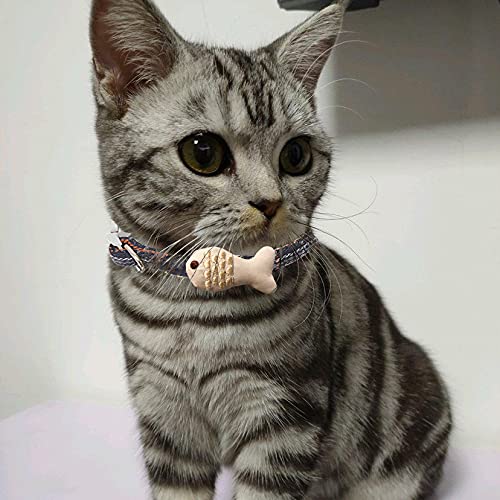 Cat Collar with Bell, MUZIEBA Safe Kitten Collar Kitty Necklace for Small Dogs Cat Kitten Girl Boy Adjustable Length(1pcs) Beige - BeesActive Australia