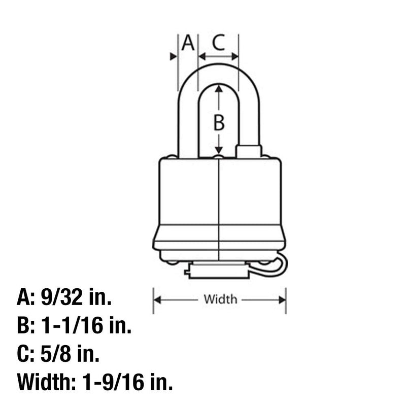 Master Lock 312TRI Laminated Padlock with Key & Thermoplastic Shell, Blue, Pack of 3 Keyed-Alike - BeesActive Australia