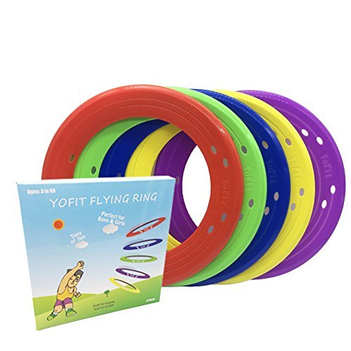 [AUSTRALIA] - YOFIT 10 Inch Flying Ring with Assorted Colors, Set of 5 