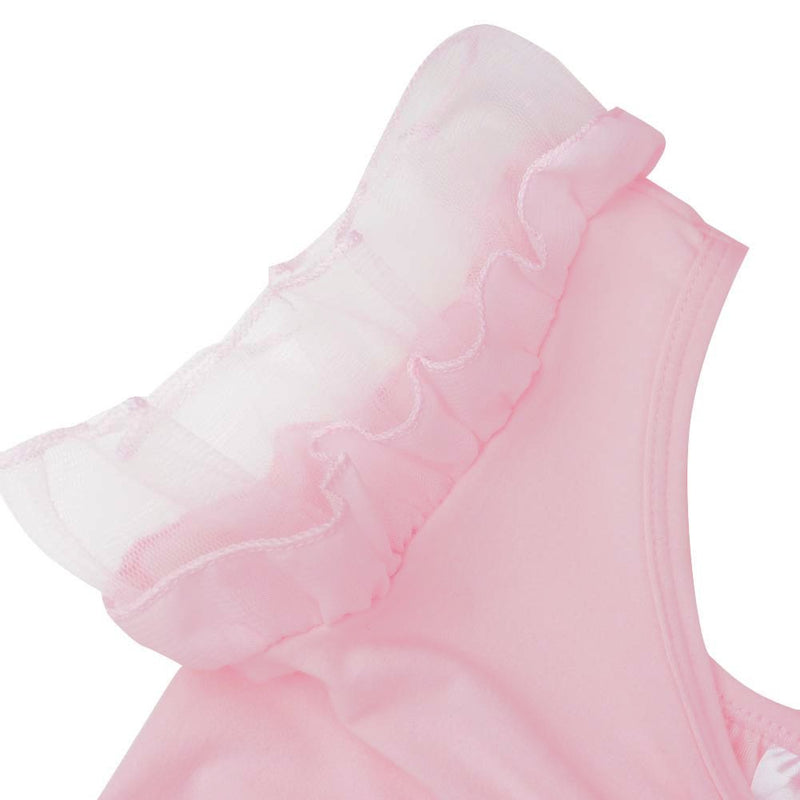 [AUSTRALIA] - MSemis Kids Girls Ruffles Sleeve Tank Leotard Skirts Ballet Dance Gymnastics Ballerina Princess Dress Pink 5 / 6 