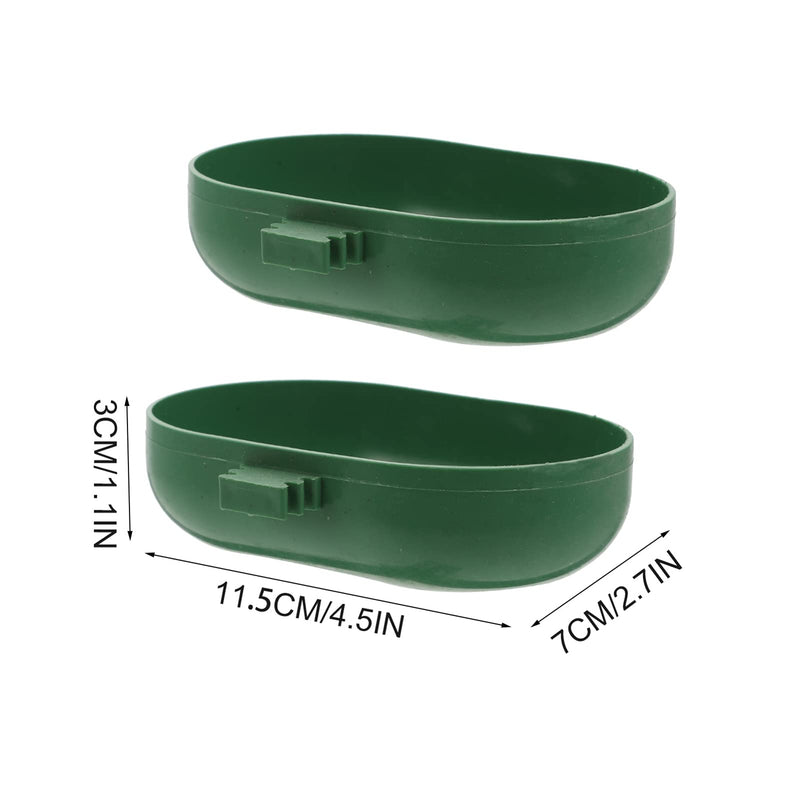 POPETPOP 2pcs Birds Bath Tub Parrot Bathtub Bird Bath Bowl Bird Shower Sink Cage Accessories for Parakeet Budgie Cockatiel Love Birds (Green) - BeesActive Australia