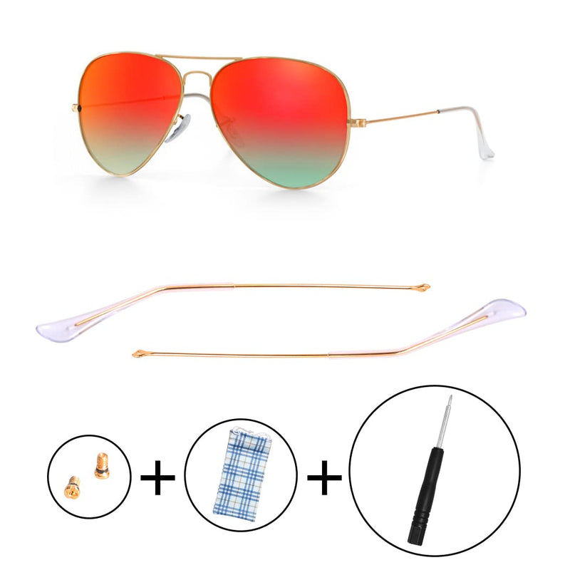 FOOUS Replacement temple arm tips for Ray-Ban Replacement repair kit parts For Aviator Series RB3025 Bc03j-white - BeesActive Australia