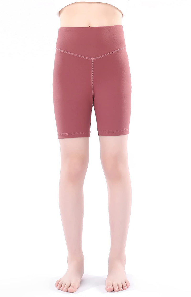 Swdarz Athletic Bike Shorts for Girls Gymnastics and Dance Women Spandex Shorts Biker Small Matt Mauve - BeesActive Australia