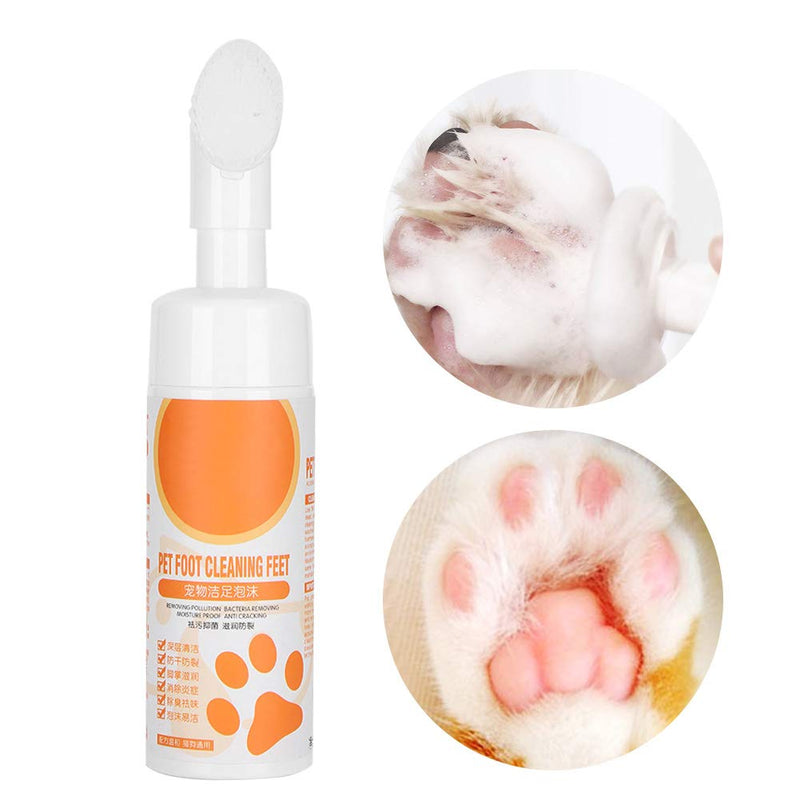 Pet Foot Cleaning Foam Paw Cleaner No Washing Pet Shampoo with Silicone Brush for Dogs Cats General Paw Scrubber Foot Cleaner Brush - BeesActive Australia