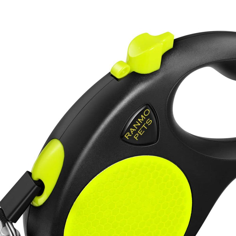 Dog Retractable Leash with Anti-Slip Handle and Tangle-Free Design ; Heavy Duty Nylon casing; 16 ft Polyester Filament Tape; for Dogs up to 55 lbs; Green - BeesActive Australia