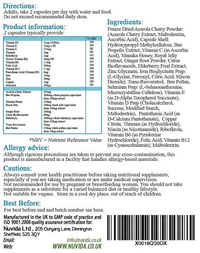 Selenium /Powerful High Strength Antioxidant/ 120 Selenium Capsules / 2 Months Supply / Suitable for Vegetarians and Vegans - BeesActive Australia