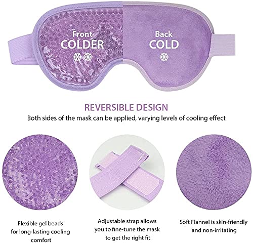 BARGAINS-GALORE GEL EYE MASK HOT COLD SOOTHING RELIEF COOL TIRED EYES HEADACHE RELAXING PAD NEW - BeesActive Australia
