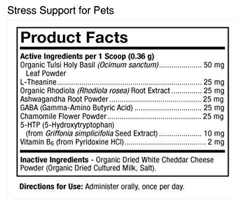 Dr. Mercola Stress Support for Cats & Dogs, 1.29 Oz. (36.8 g), Helps Keep Your Pet Calm and Relaxed, Non GMO, Gluten Free - BeesActive Australia