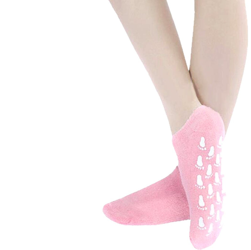 Xiaoyu Spa Gel Socks for Soften Cracked Skin Moisturising Feet Care Exfoliating Dry Heel Booties Pedicure - Purple - BeesActive Australia