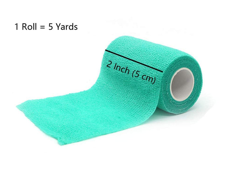 KISEER 15 Pack 2 Inch x 5 Yards Self Adhesive Bandage Breathable Cohesive Bandage Wrap Rolls Elastic Self-Adherent Tape for Stretch Athletic, Sports, Wrist, Ankle 15 Count (Pack of 1) Colorful - BeesActive Australia