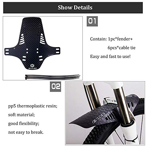 Mountain Bike Fender Mud Guard, Fits 26, 275, 29, Bike Fender, MTB Mud Guard, Bike Splash Guard, Kid Bike Fender, Dirt Jump Bike Guard BlackGrid - BeesActive Australia