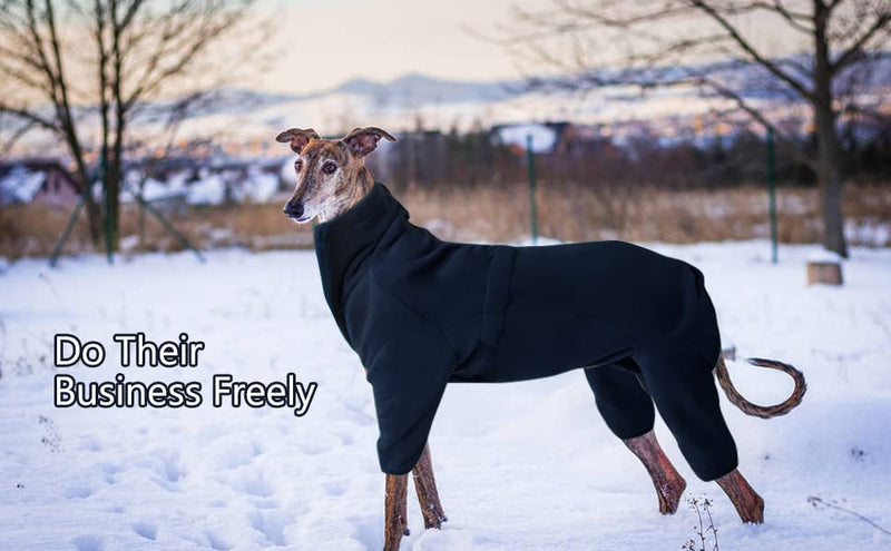 ROZKITCH Dog Winter Coat Soft Fleece Pullover Pajamas, Pet Windproof Warm Cold Weather Jacket Vest Cozy Onesie Jumpsuit Apparel Outfit Clothes for Small, Medium, Large Dogs Walking Hiking Travel Sleep S:Chest Girth-21.2in Dark Blue - BeesActive Australia