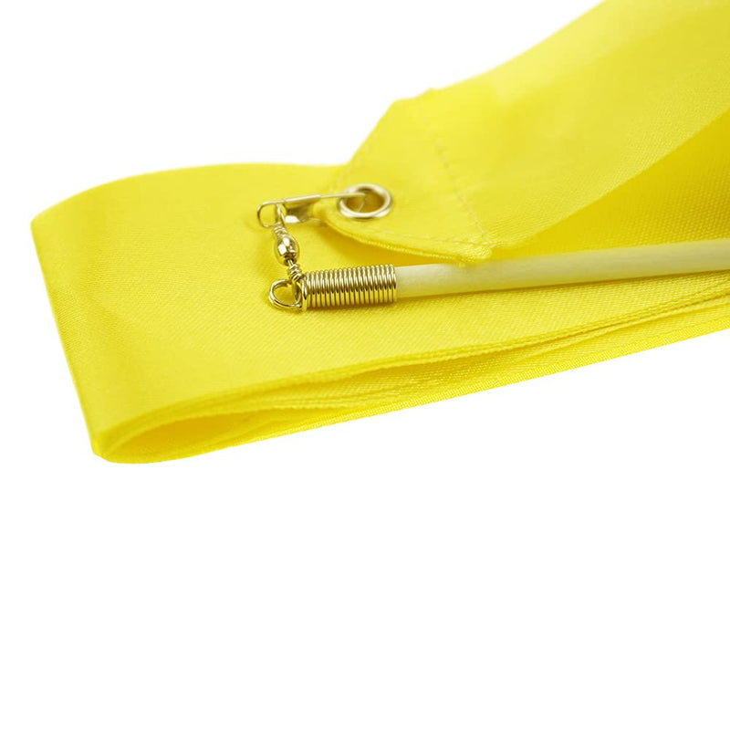 FAZHBARY 2 Pack Yellow Rhythmic Gymnastics Wands Praise Dancing Streamers for Baton Twirling Talent Shows Artistic Dancing - BeesActive Australia