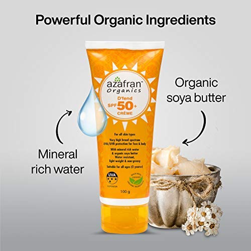 Azafran Organics D'fend SPF 50+Creme, 100g - BeesActive Australia