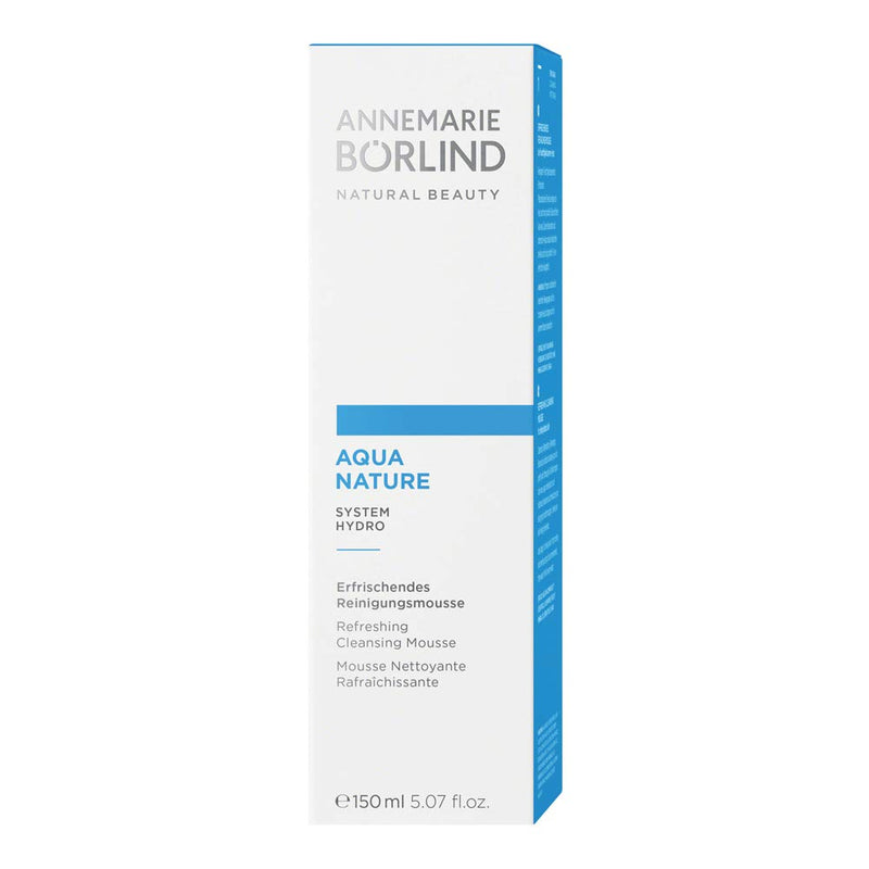 ANNEMARIE BÖRLIND - AQUANATURE Refreshing Cleansing Mousse - Aloe and Hyaluronic Acid Vegan Natural Facial Wash - Removes Impurities and Makeup with Mild Tensides - 1.69 Fl. Oz. - BeesActive Australia