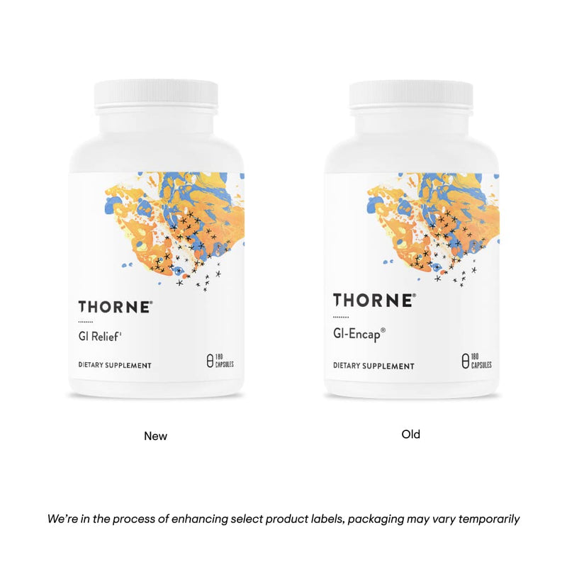 Thorne GI Relief - Digestion Supplement Supports Gut Health & Bloating Relief - Made with Marshmallow Root Extract & Digestive Enzymes - 180 Capsules - 90 Servings - BeesActive Australia