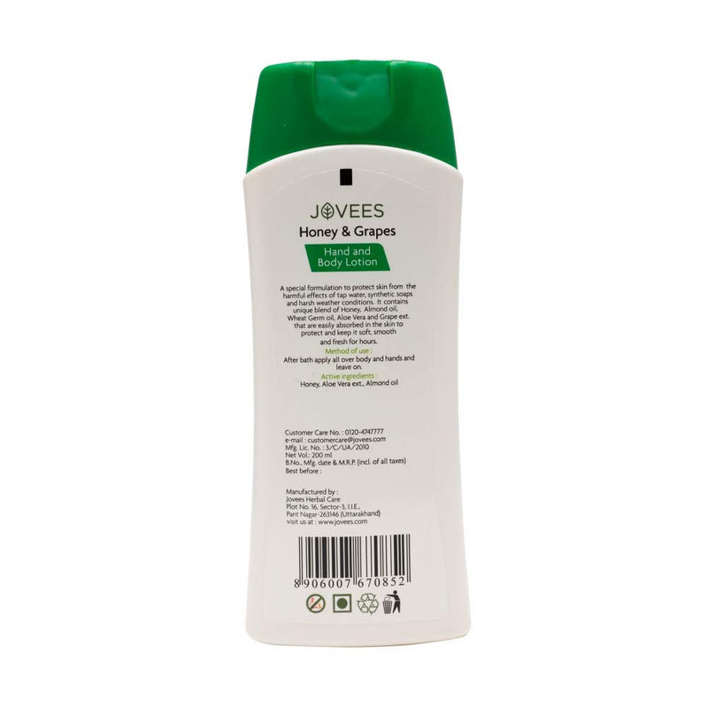 Jovees Honey & Grape Hand & Body Lotion - 200ml - BeesActive Australia