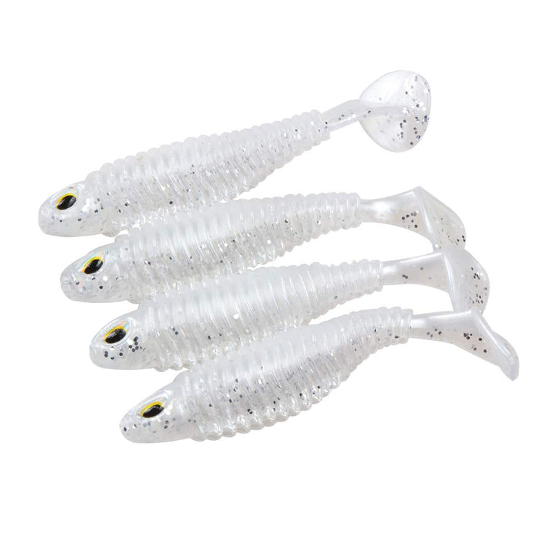 [AUSTRALIA] - JOHNCOO Fishing Lure Lifelike 3D Eyes Silicone Shad Soft Wrom Minnow Swimbait Bass Fishing Multiple Color Paddle Tail Baits Artificial Lures #C 80mm/3.15in 