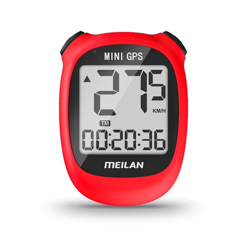 MEILAN M3 Mini GPS Bike Computer Wireless Cycling Computer Bicycle Speedometer and Odometer Waterproof Cycle Computer Bicycle Computer Red - BeesActive Australia