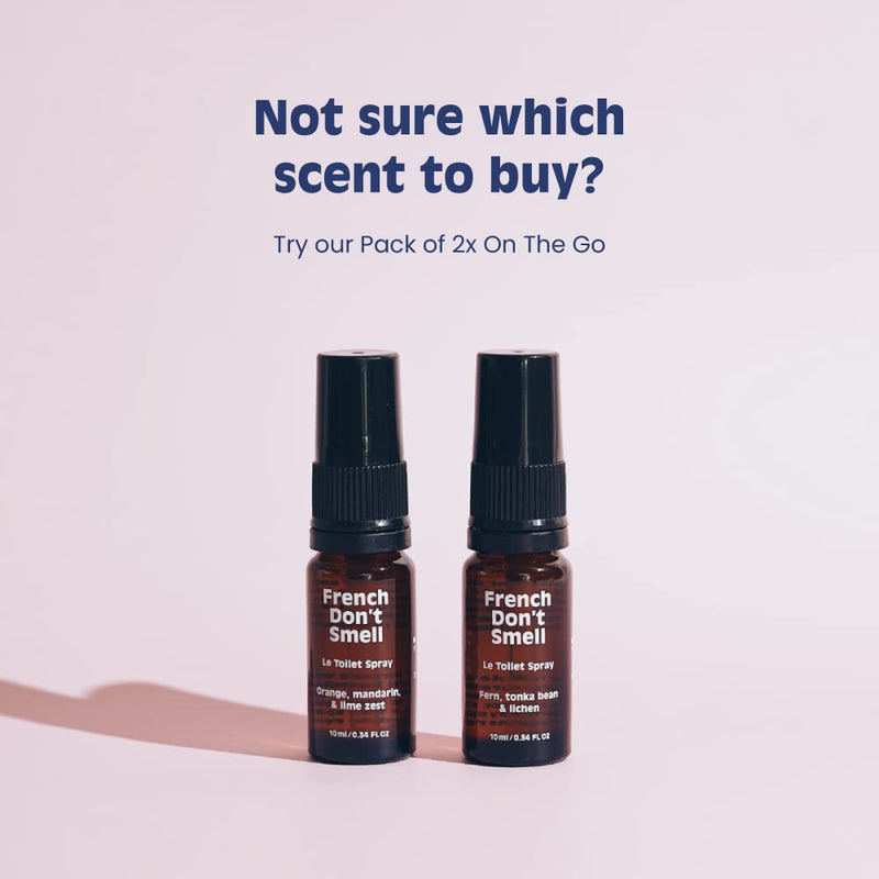 Toilet Spray for Poop – Travel Size (2 x 0.34oz) – All scents – Made in France, Bathroom Odor Eliminator, Poo Spray, Toilet Spray For Daily Use, Easy To Carry – French Don’t Smell 0.34 Fl Oz (Pack of 2) - BeesActive Australia