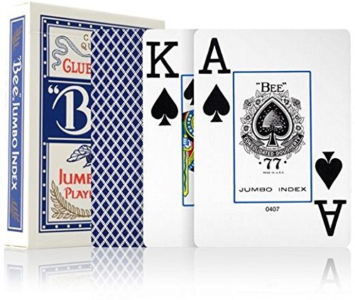 [AUSTRALIA] - Bee 2 Decks Jumbo Playing Cards Red & Blue Deck Casino Quality 