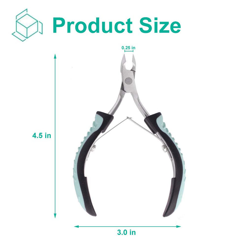 Cuticle Trimmer, IVON Professional Non-Slip Cuticle Nipper Stainless Steel Cutter Green - BeesActive Australia