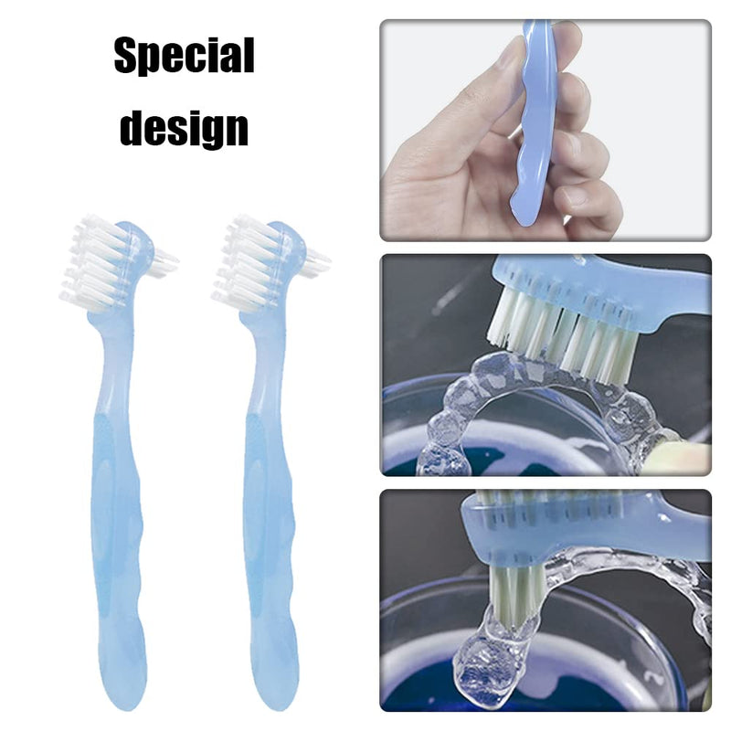 Denture Box Dual Purpose Hygienic Denture Case Denture Cleanning Set with Denture Brush for Ortho Retainers and Dental Appliances - BeesActive Australia