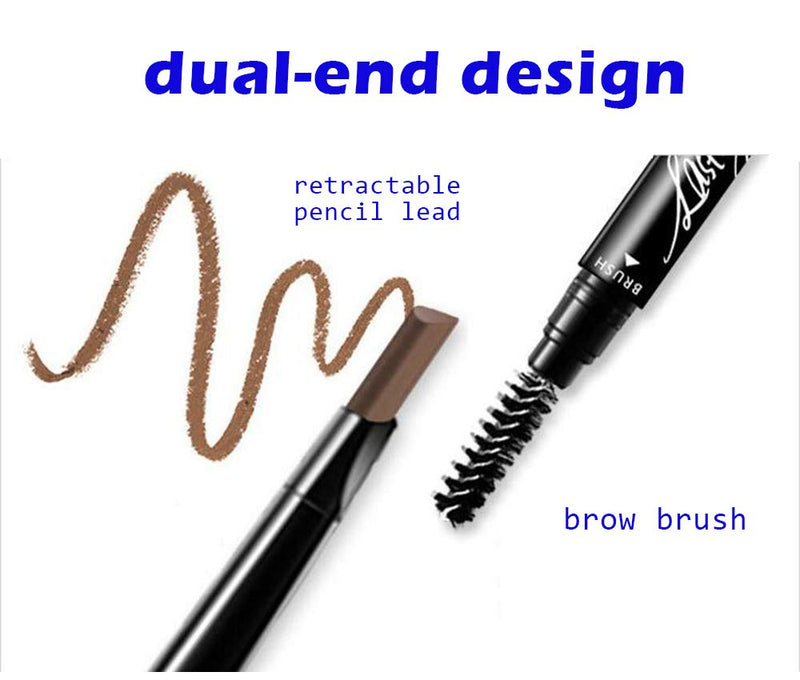 Eyebrow Pencil Set - 5 Colors Dual ended Definition Eye Brow Crayon Liner Pencils with Integrated Brush Eyes Makeup for Women and Girls by “wonder X” - BeesActive Australia