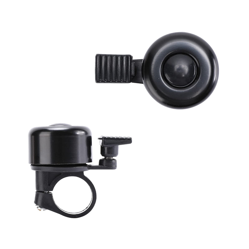 GSM Brands Bike Bell for Bicycle, 2pcs Mini Aluminum, Classic Loud Sound Pack of Two Black Bells Fit Handlebars .87-.89" - BeesActive Australia