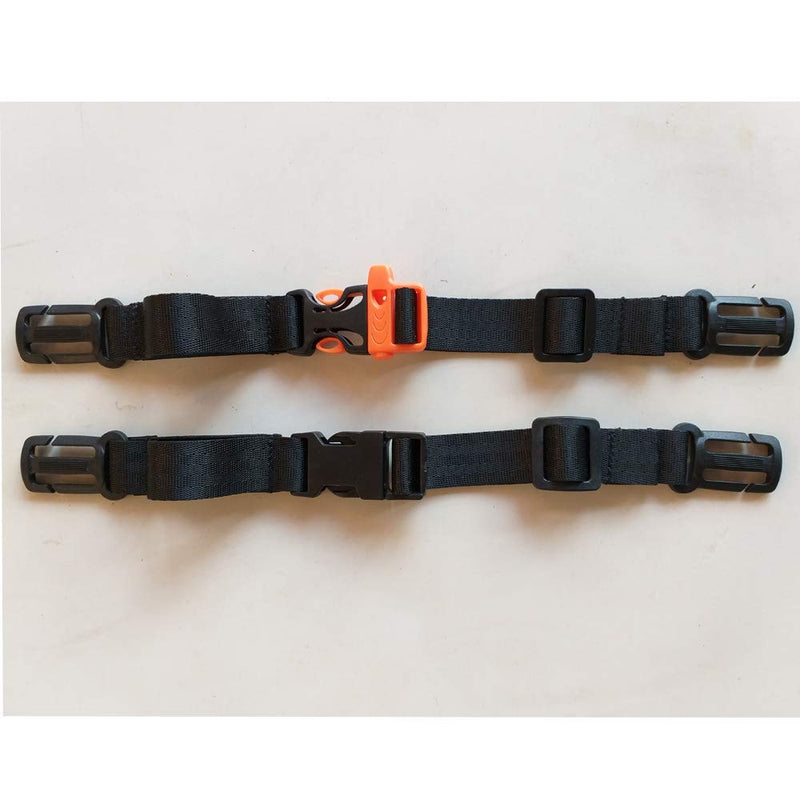 Amlrt 2 Pack Backpack Chest Strap- Nylon -Suitable for Webbing on The Backpack up to1in.( Black) - BeesActive Australia