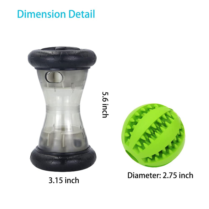 Volacopets 2 Pack Dog Puzzle Toys, Interactive Dog Toys for Small Dogs, Slow Feeder, Puppy Toys for Treat Dispensing, Dog Balls for Teeth Cleaning Chewing Black - BeesActive Australia