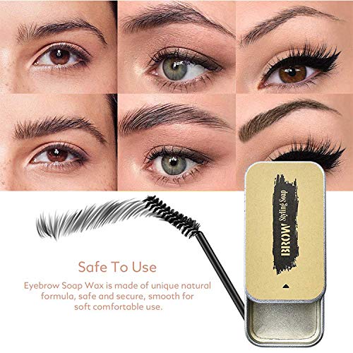 WENFENG 2PCS Eyebrow Soap Kit,Brows Styling Soap,Long Lasting Waterproof Smudge Proof Eyebrow Styling Pomade for Natural Brows, 3D Feathery Brows Makeup Balm - BeesActive Australia