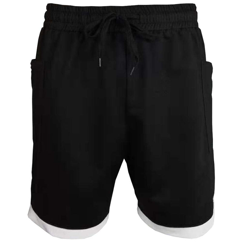 Mens Casual Summer Fashion Tracksuit Set Hoodie and Shorts (S-3XL) Black Black-zipper Small - BeesActive Australia
