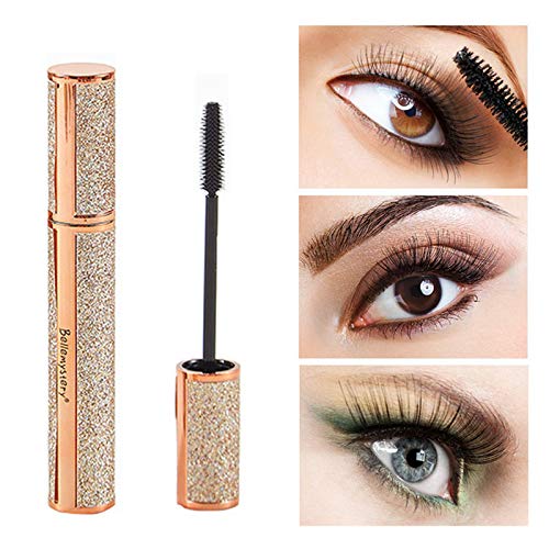 4D Waterproof Silk Fiber Lash Mascara, Thickening Lengthening Mascara No Clumping, Black Cosmetics, Smudge Proof Eyelashes,Voluminous Eyelashes - BeesActive Australia