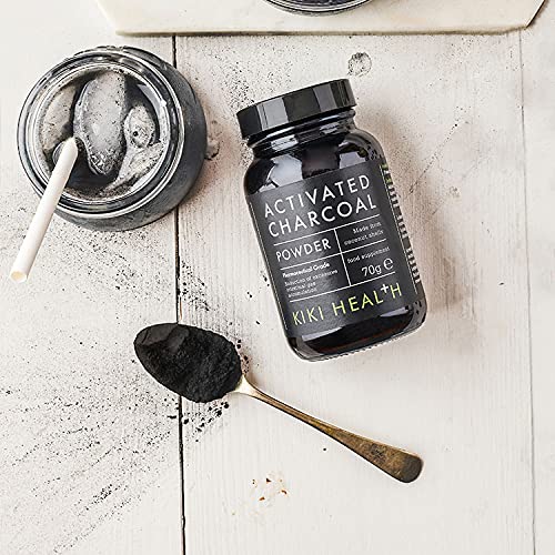 KIKI Health Activated Charcoal Powder, 70g | Food Grade Supplement For Bloating and Detox | Teeth Whitening | From Coconut Shells - BeesActive Australia