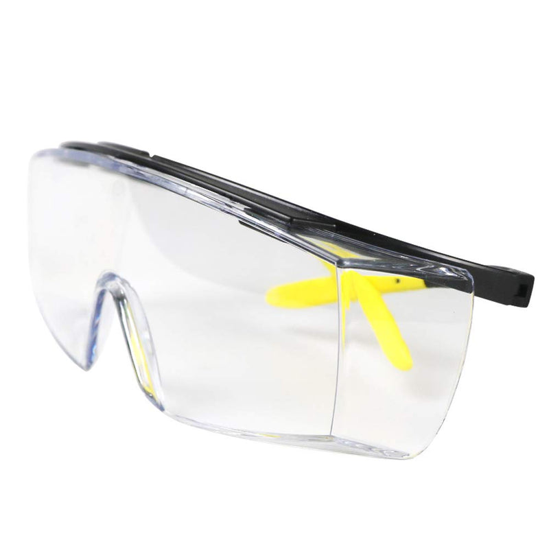 BHTOP Safety Glasses Protective Eye Wear L010 Clear Lens Anti-Fog Goggles Over-Spec Glasses in Yellow - BeesActive Australia