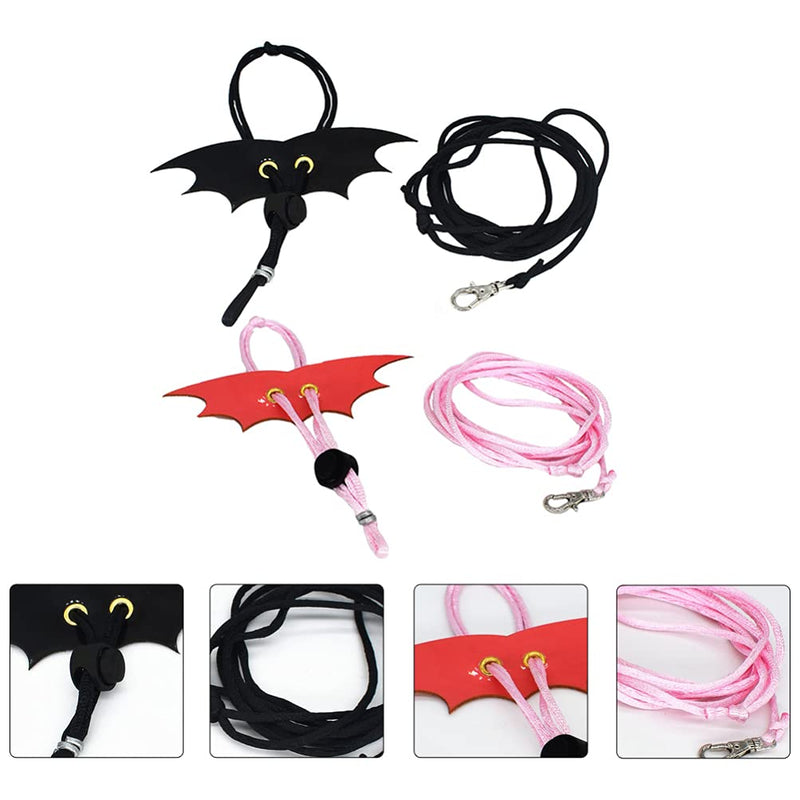 balacoo 2 Sets Bearded Dragon Harness and Leash Adjustable Leather Reptile Lizard Leash Pet Traction Belt for Amphibians and Other Small Pet Animals - BeesActive Australia