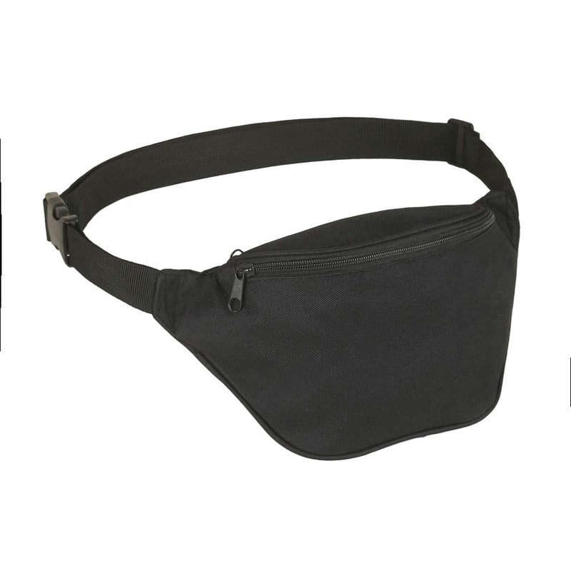Zip Running Fanny Pack for Women and Men,Canvas Waist Bag with Adjustable Strap for Outdoors Workout Running,Hiking,Traveling,Biking,Rave and Festival 01 Black - BeesActive Australia