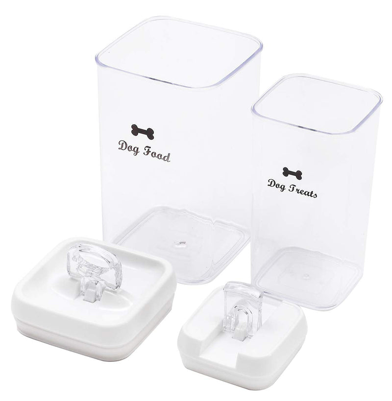 Dog Food and Treats Storage Container - Clear Plastic - Storage Canister Tins 2 Pack - BeesActive Australia