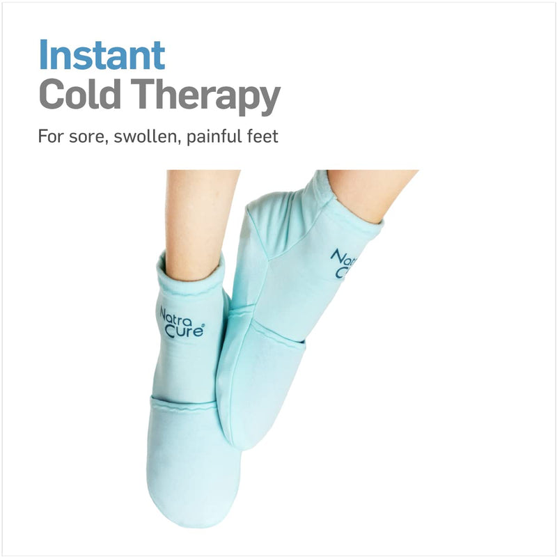 NatraCure Cold Therapy Socks - Gel Ice Treatment for Feet, Heels, Swelling, Arch Pain - (Size: Small/Medium) 2 Count (Pack of 1) - BeesActive Australia