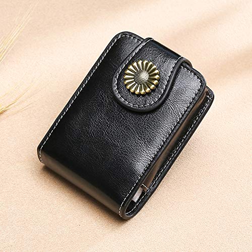 Lipstick Case with Mirror for Purse - fits 3 Tubes, Protable Travel Mini Makeup Bag PU Leather Lipstick Case Holder also fits Lip Gloss, Lip Balm, Essential Oil (Black) Black - BeesActive Australia