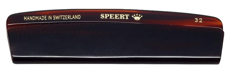 Speert #32 Acetate Tortoise Hairdressing Comb Men Women Thick Thin Curly Straight Hair Slick Styling Handmade in Switzerland Small Brown/Burgundy/Auburn - BeesActive Australia
