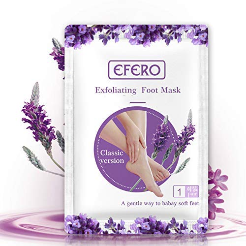 Foot Peel Mask - 2 Pack - For Cracked Heels, Dead Skin and Calluses - Make Your Feet Baby Soft Smooth Silky Skin - Removes Rough Heels, Dry Toe Skin Natural Treatment Baby Soft Smooth Touch Feet-Men Women (lavender) - BeesActive Australia