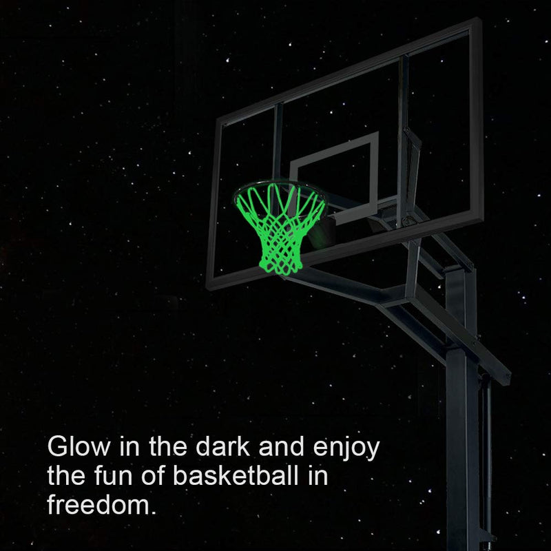 Basketball net, Nightlight Basketball Net, Outdoor Sun Powered Luminous Basketball Net, Glow in The Dark, Nylon Green - BeesActive Australia