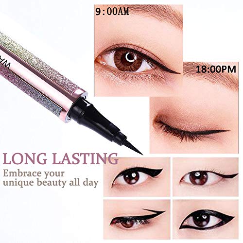 Aaiffey Liquid Eyeliner - Waterproof Eye Liners Long Lasting Smudgeproof Eye Liner Slim Eyeliner Eye Makeup Pen (E009) Black 1 - BeesActive Australia