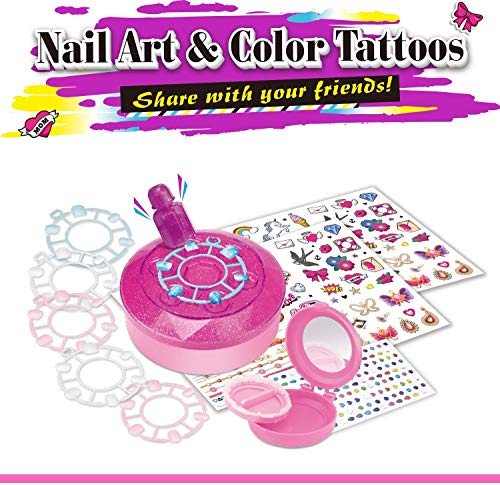 JOYSAE Nail Art & Color Tatto Set, Emoji Pedicure and Manicure Kit - Girls 5 to 10 Years Old - BeesActive Australia