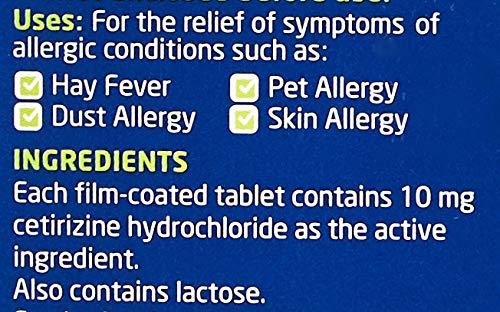 12 Months Supply Allacan Cetirizine Hayfever and Allergy Tablets 30 x 10 (30 x 2 in each box) - BeesActive Australia
