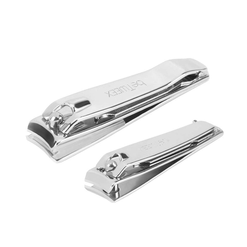 Nail Clippers Set,Combo Clippers with Fingernail and Toenail Clipper,Professional Stainless Steel Cutters 2Pcs - BeesActive Australia